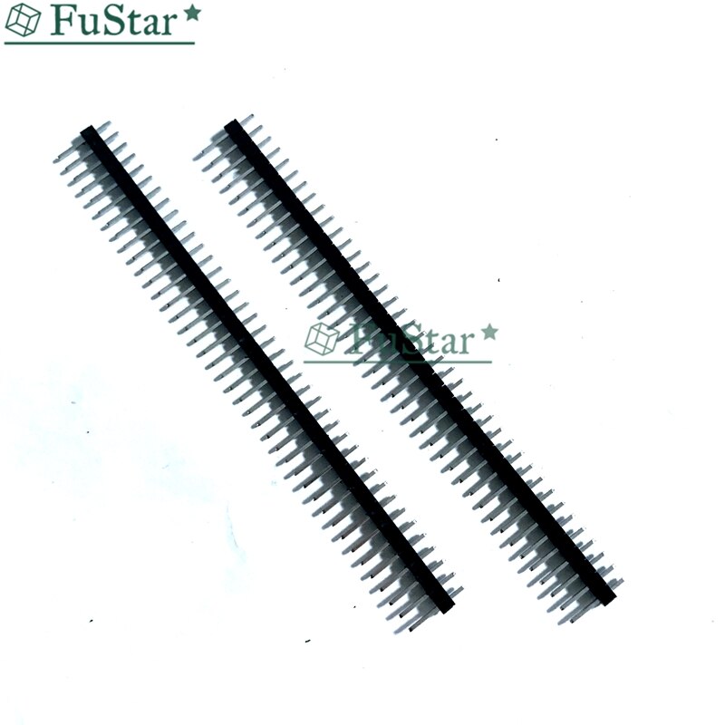 20pcs 10 pairs 40 Pin 1x40 Single Row Male and Female 2.54 Breakable Pin Header PCB JST Connector Strip For Black