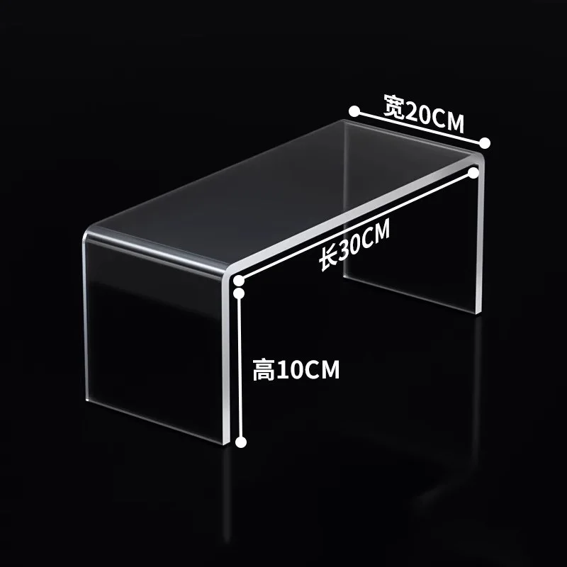 Klare Acryl-Regal, Schreibtisch-Vitrine, Schallwand, Kleiderschrank, Kühlschrank, geschichtete Trennwand, Kosmetik, Spielzeug, Parfüm, Lagerregal: Weiß