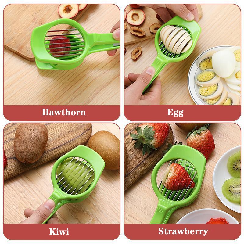 1Pc Rvs Ei Snijder Ei Slicers Multifunctionele Fruit Groente Snijden Keuken Accessoires Snijden Koken Gadgets
