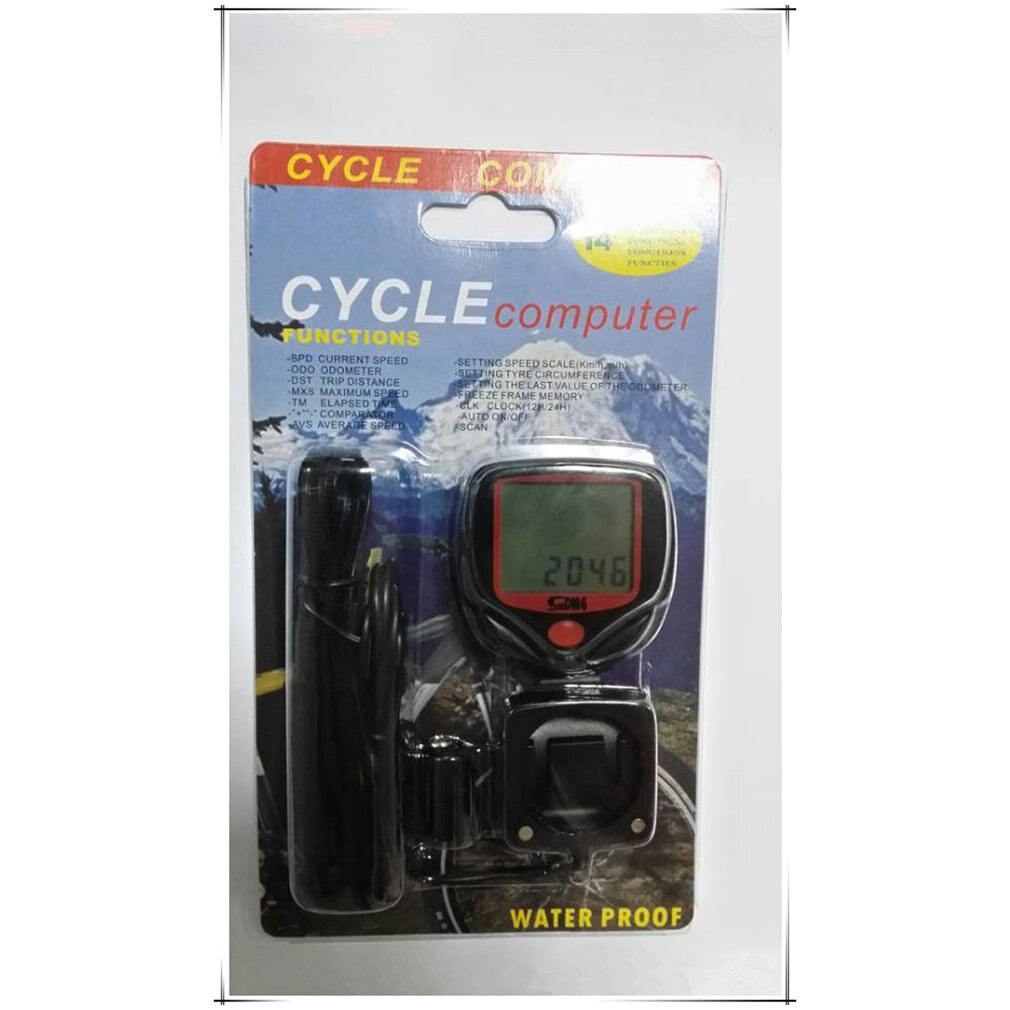 SUNDING Bike Computer Speedometer Wireless Waterproof Bicycle Odometer Cycle Computer Multi-Function LCD Back-Light Displays