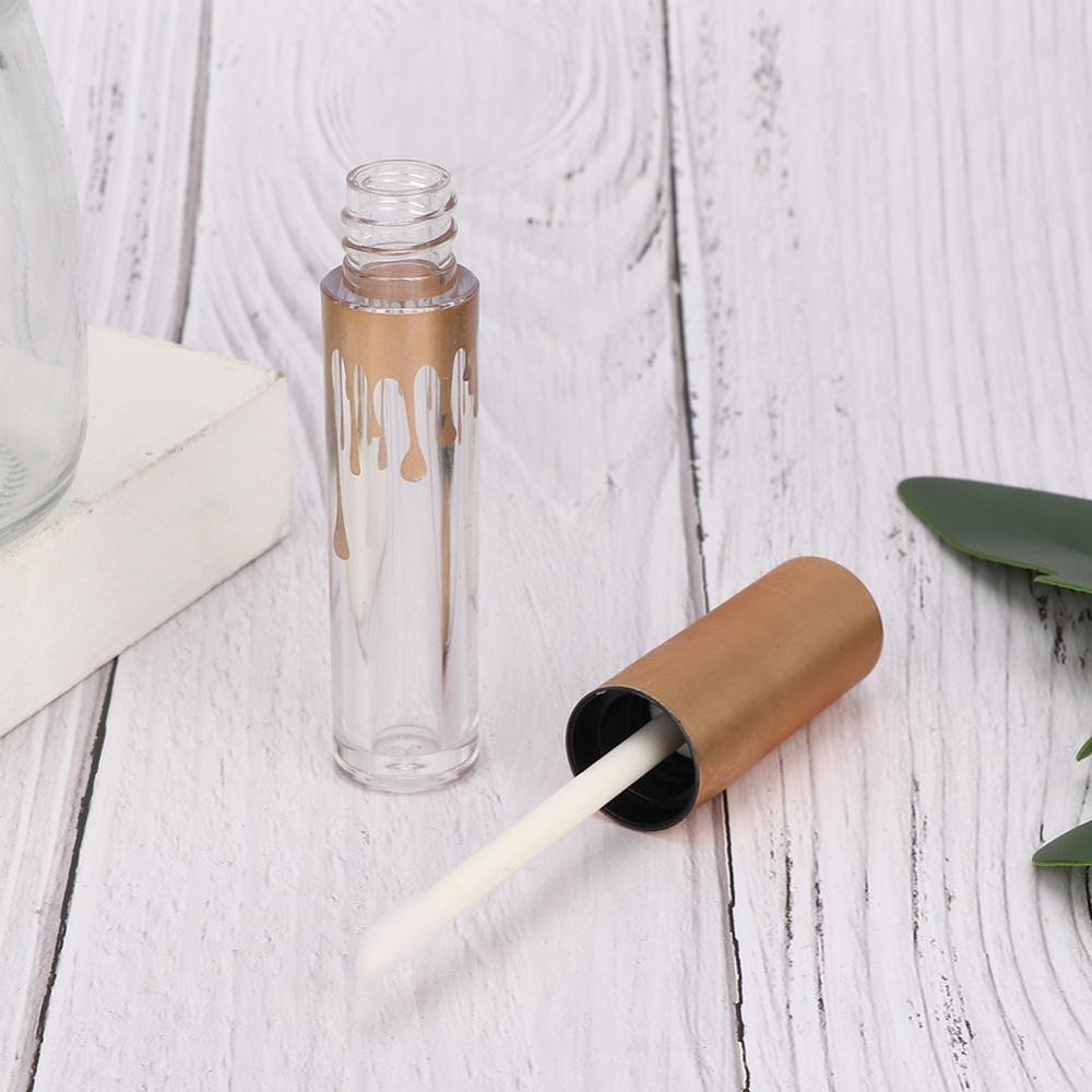 20 st läppglans tub 2.5ml behållare tom läppglans tub diy läppstift flaska behållare sminkverktyg guld läppglans flaska
