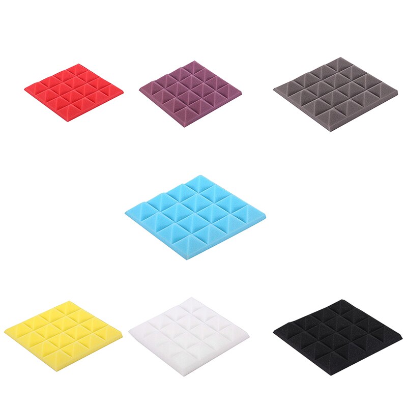 25x25x5cm à prova de som esponja, painel de espuma acústica parar absorção estúdio ktv som para decoração casa arte quarto banheiro sala estar