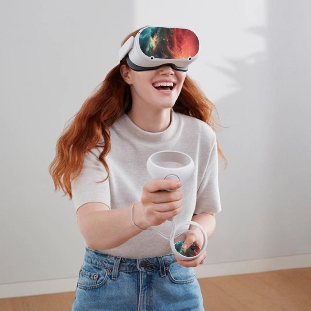 Stickers For Oculus Quest 2 VR Headset Virtual Reality Decals Protetcive PVC Skin For Oculus Quest2 Vr Accessories