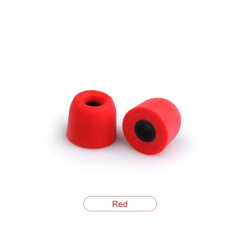 TRN 1Pairs (2pcs) Bawełniane nauszniki z pamięcią słuchawek Chronic rebound zatyczki do uszu gąbka Memory Earphone earmuff v90 MT1 vx pro TA2: Czerwony