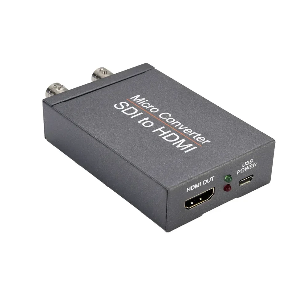 Adaptateur d'affichage de convertisseur vidéo HD 3G SDI vers HDMI/HDMI vers SDI avec détection automatique du Format Audio en boucle pour moniteur de caméra vers TV