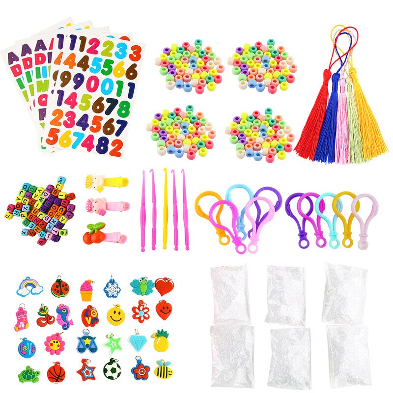 11000PCS Rubber Loom Bands Set DIY Weaving Box Elastic for Weaving Bracelets Braid Set Gummies to Make Bracelet Kit Kids Toy