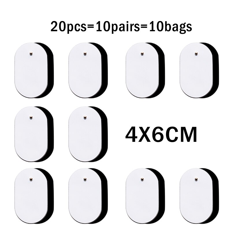 10/20Pcs Self-adhesive Electrode Pads for Tens Machine Acupuncture Digital Therapy Replacement Patches ABS EMS Massager Health: 20pcs 4x6cm