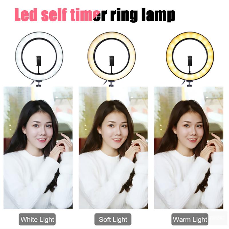 10 inch 128LED Selfie Ring Light Dimmable Camera Phone Lamp w/Stand Tripod Support