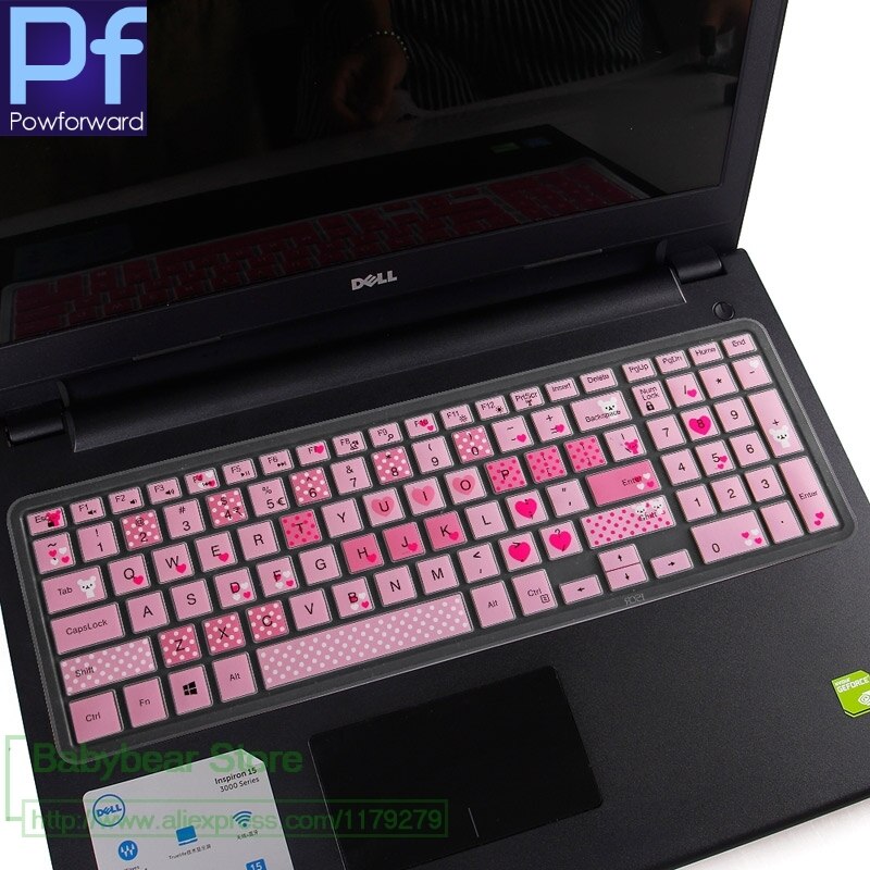 Silikonowa klawiatura do laptopa obudowa ochronna do Dell Latitude 15 3500 3550 3560 3570 3580 3590 15.6&quot;: cartoonpink