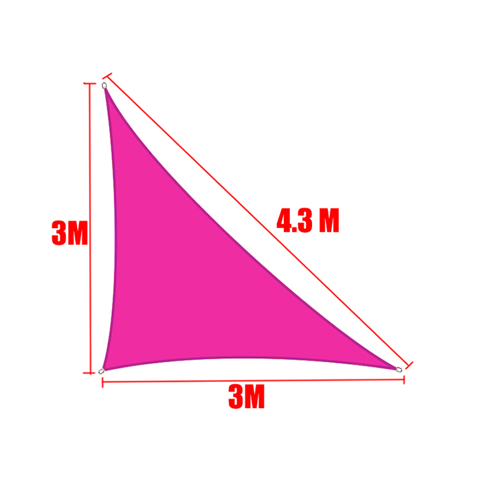 Voile pare-soleil étanche Rose rouge 420D carré Rectangle Triangle jardin terrasse auvent piscine ombre Camp randonnée cour auvent: YELLOW