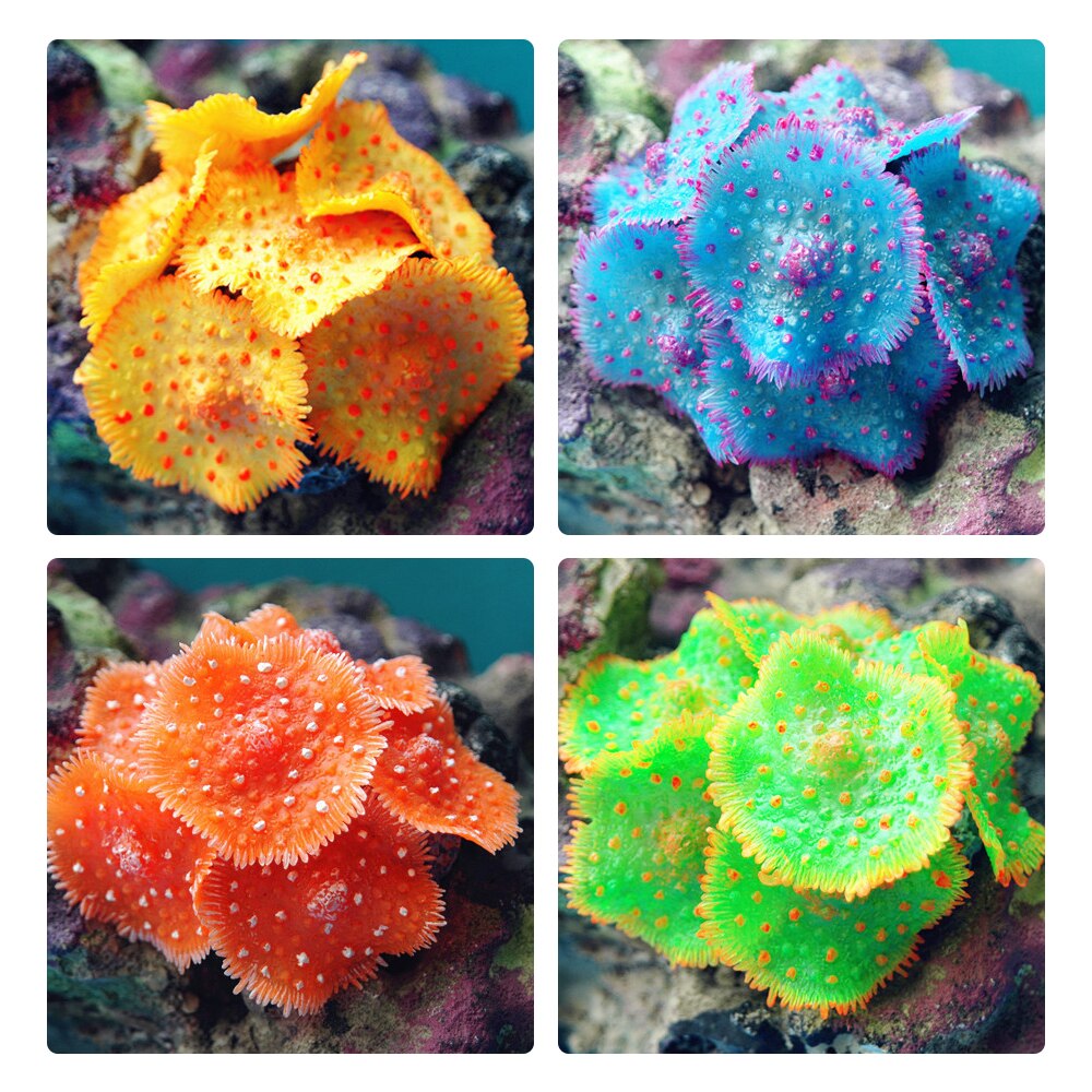 Kunstmatige Hars Koraal Zee Plant Ornament Siliconen Nontoxic Blue Kunstmatige Coral Plant Ornament Voor Aquarium Decor Supplies