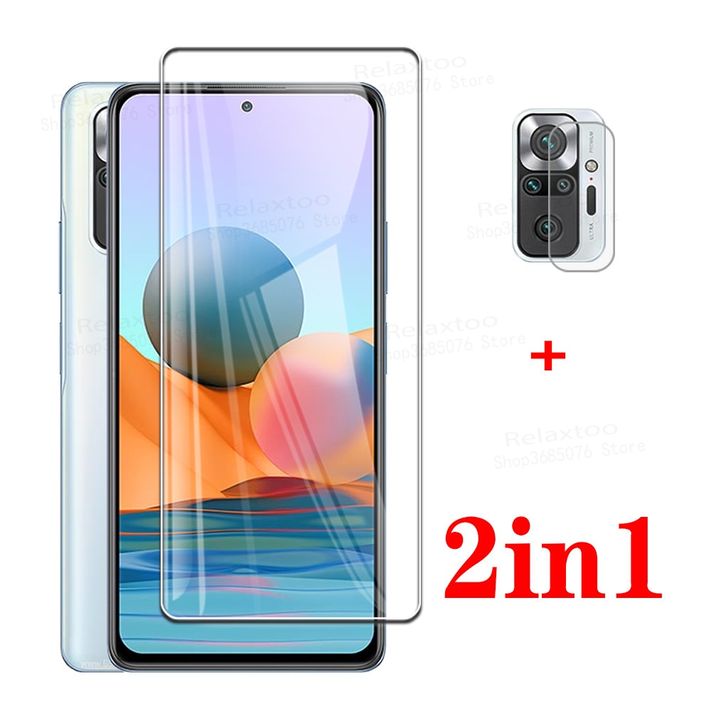 2in1 Camera Lens Protector For redmi note 10 pro max Glass Case For xiaomi redmi note 10pro not10 10 Tempered Glass Cover films