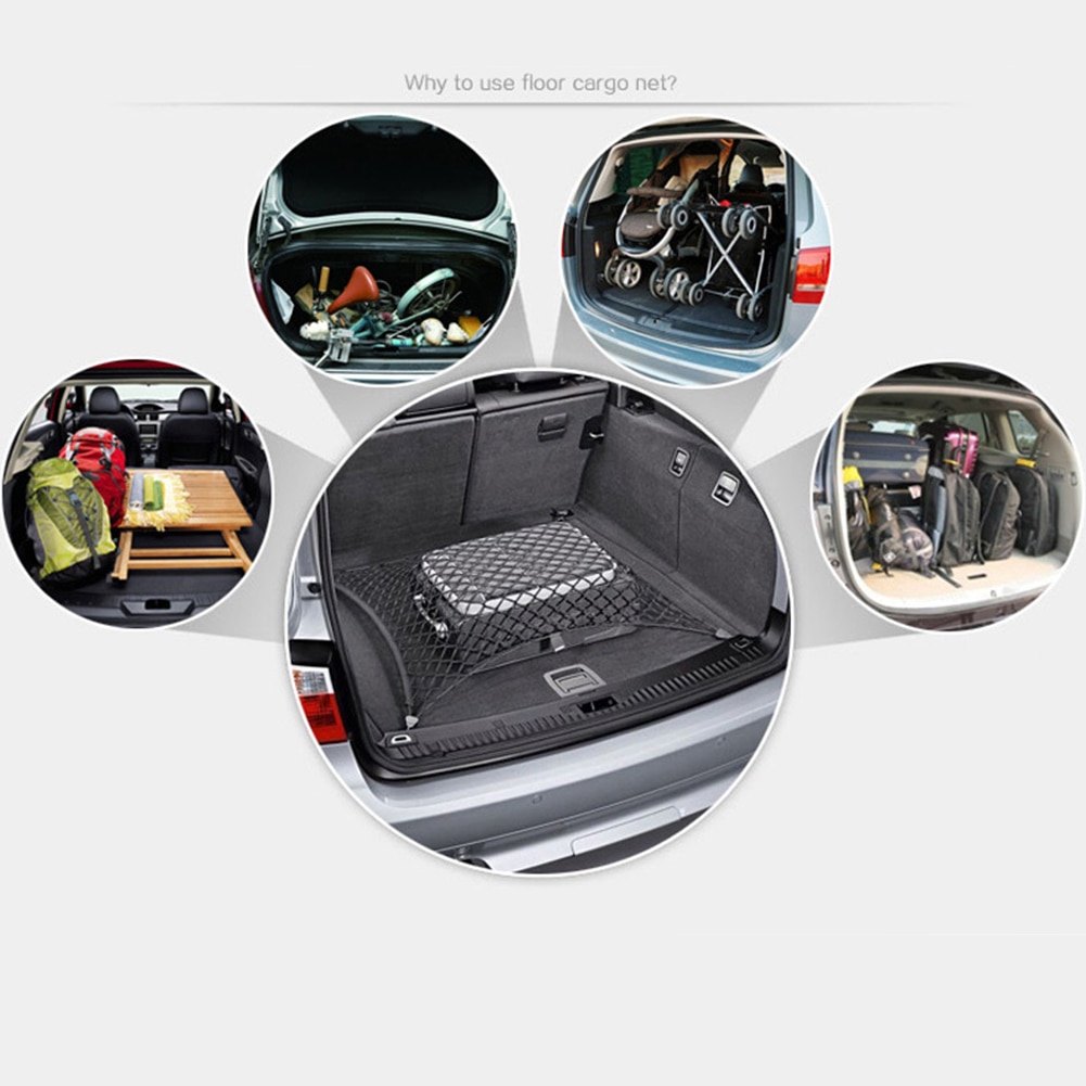 Nylon Stretch Luggage Net Baggage Bag Rack Network Boot Fixed Network 70 x 70cm Car Trunk Luggage Stacking Shelf Net