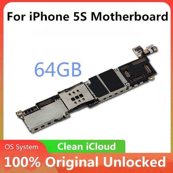 Originele Voor Iphone 4 4S 5 5C 5S 7P Moederbord Factory Unlocked Voor Iphone Moederbord met Volledige Chips Gratis Icloud: 5S 64gb