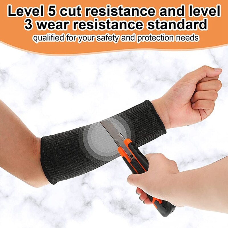 HFES 4 Pair Cut And Burn Resistant Sleeves Arm Protection Sleeves Forearm Protectors For Thin Skin And Bruising