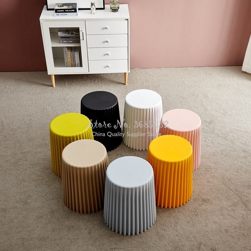 Table basse nordique en plastique bon marché, Table d&#39;appoint de salon, petite Table ronde, tabouret , décoration de maison