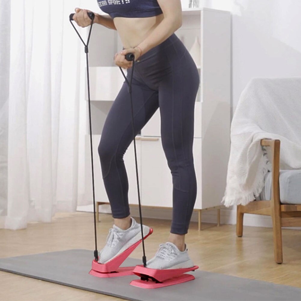 Mini Stepping Machine Met Weerstand Bands Lopen Yoga Draagbare Voor Oefening Workout Sport Indoor Home Gym Multifunctionele