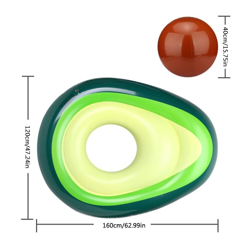 Verde Gonfiabile avocado Acqua Amaca Anello di Nuoto Salotto Sedia Fila Galleggiante