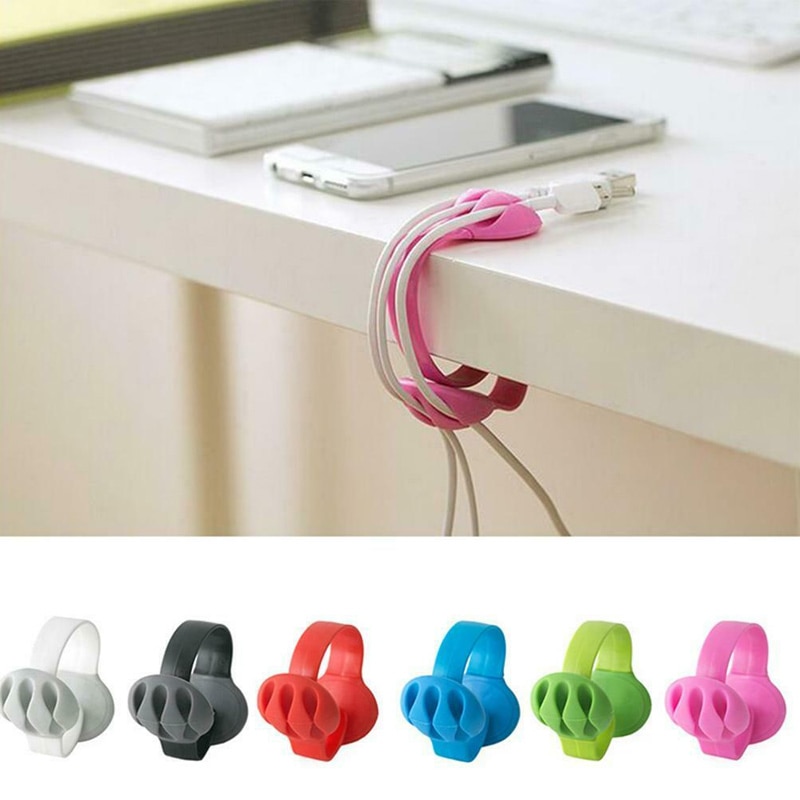 Kabel Clip Desk Tidy Organisator Draad Cord Lead USB Charger Houder Fixer YU-Home