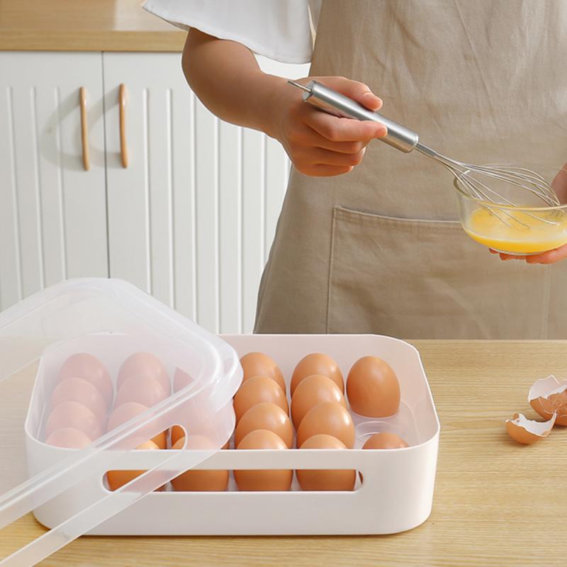 24 Grids Kitchen Fridge Organizer Food Preservation Food Storage Box Kitchen Refrigerator Egg Fruits Fresh Keeping Containers