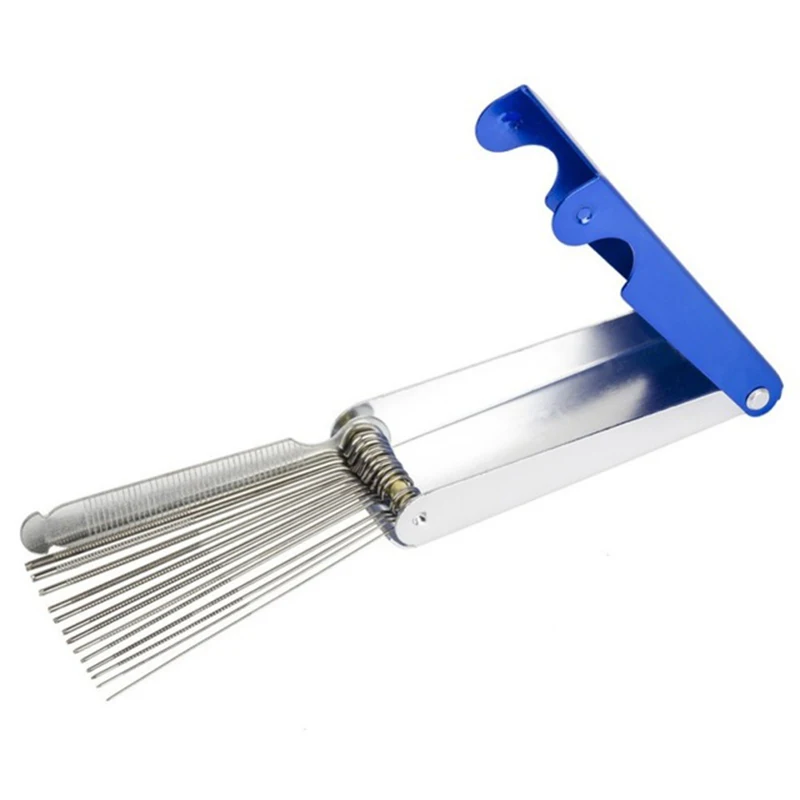 Airbrush Reiniger Set Vergaser Carbon Dirt Jet Entfernen Reinigungsnadeln Bürsten Reinigungswerkzeuge für Automobil Motorrad Schläuche: Silber