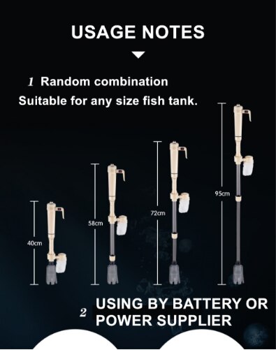 Elektrisk akvarium grus renare vattenfilter för akvarie fisk tank tvätt sifon vakuum vatten pump vatten bytare sand tvätt