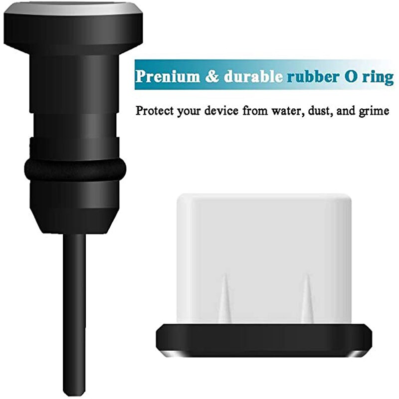 Universal usb c aluminium dammplugg set för samsung  s10 plus  s9 s8 note c laddningsportar och 3.5mm hörlursuttag antidammplugg