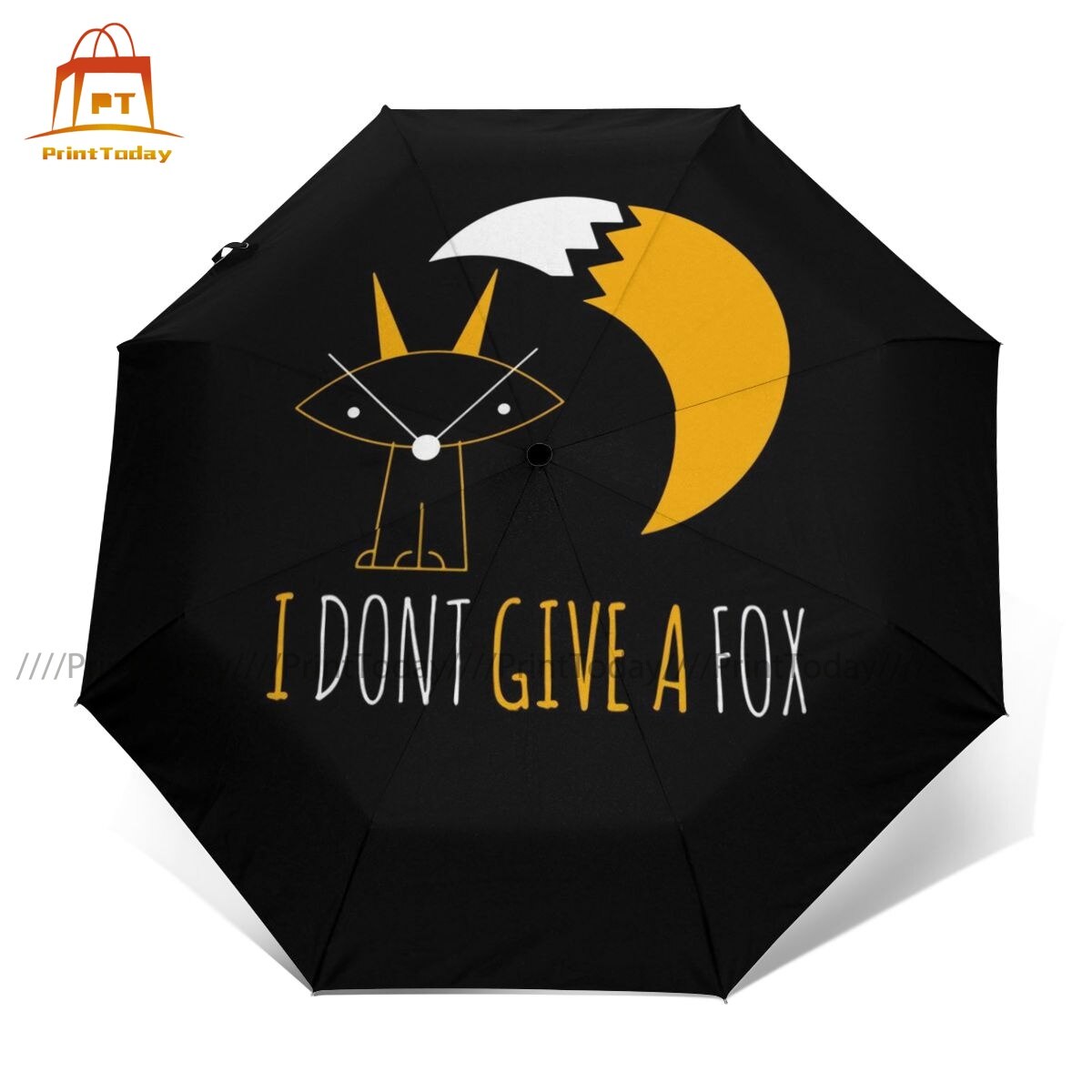 Fox Pattern Print Foldable Umbrella