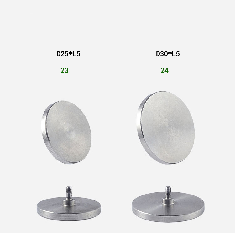 Stainless Steel Circular Big Flat Plane Contact Pointed Indicator Probe for Digital or Dial Indicators Height Gauge M2.5 Thread