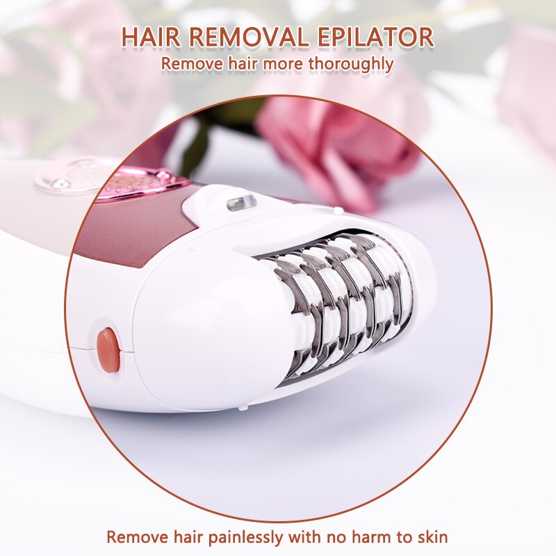 Épilateur électrique rotatif sans fil 2 en 1 pour femmes, rasoir pour visage, jambes, corps