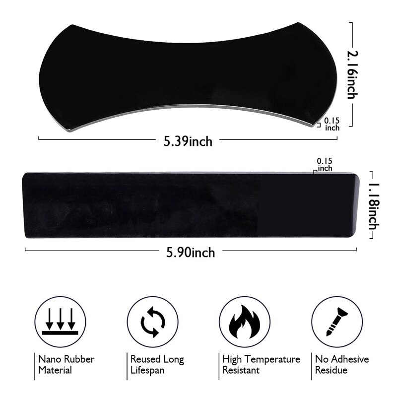 Universal Sticker No Trace Mobile Phone Holder, Cell Phone Stand Sticker, Car Mount Anti-Slip Stick to Anywhere (4Pack)