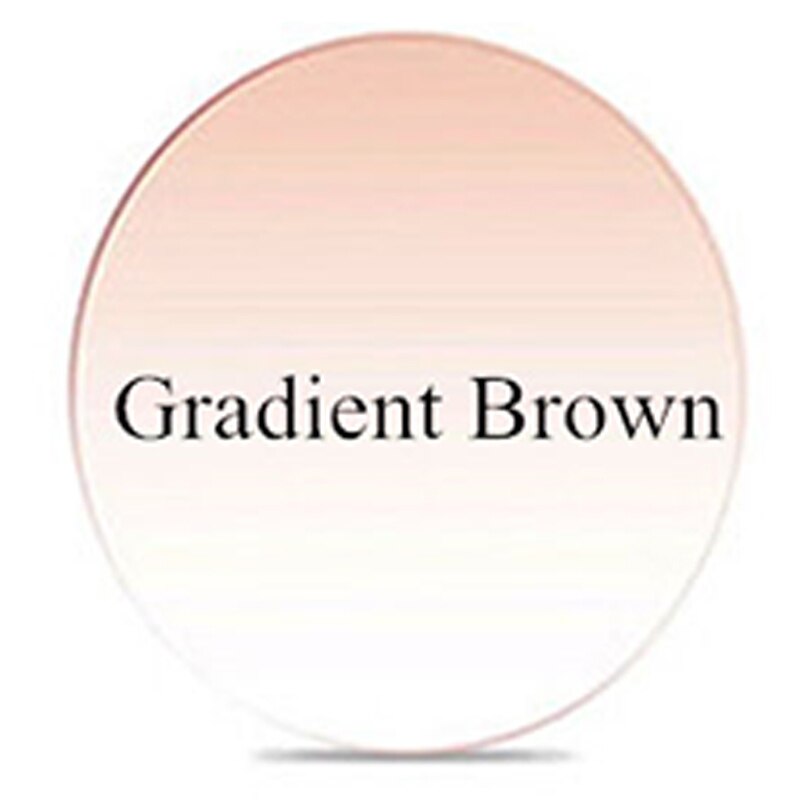 1.61 Index Single Vision Aspheric Gradient Lens Prescription Myopia Presbyopia Eye Glasses Lens Anti-Reflective UV400 RS610: Gradient Brown
