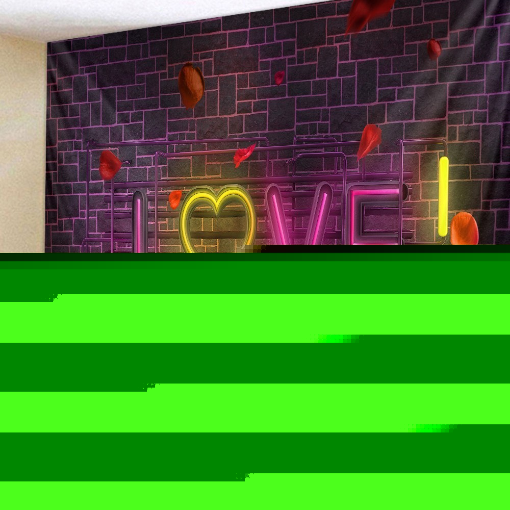 Bruiloft Decor Tapijt Muur Stof Hippie Boho Liefde Rose Tapijt Muur Opknoping Valentijnsdag Dorm Matras Muur Tapijt