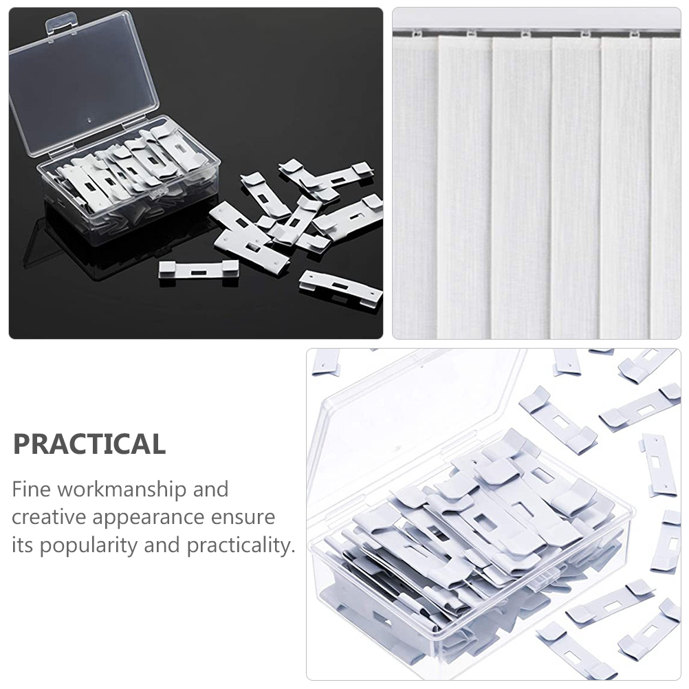 12 Stuks Gordijn Reparatie Mes Verticale Blinde Clip Tab Metalen Vane Saver Gordijnen Lamellen Label