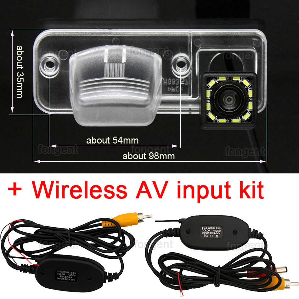 Voor Volkswagen Vw T4 Multivan Transporter Caravelle Business 1990 2000 2001 2002 2003 Auto Achteruitrijcamera Auto Reverse Back Up camera: 12led Wireless