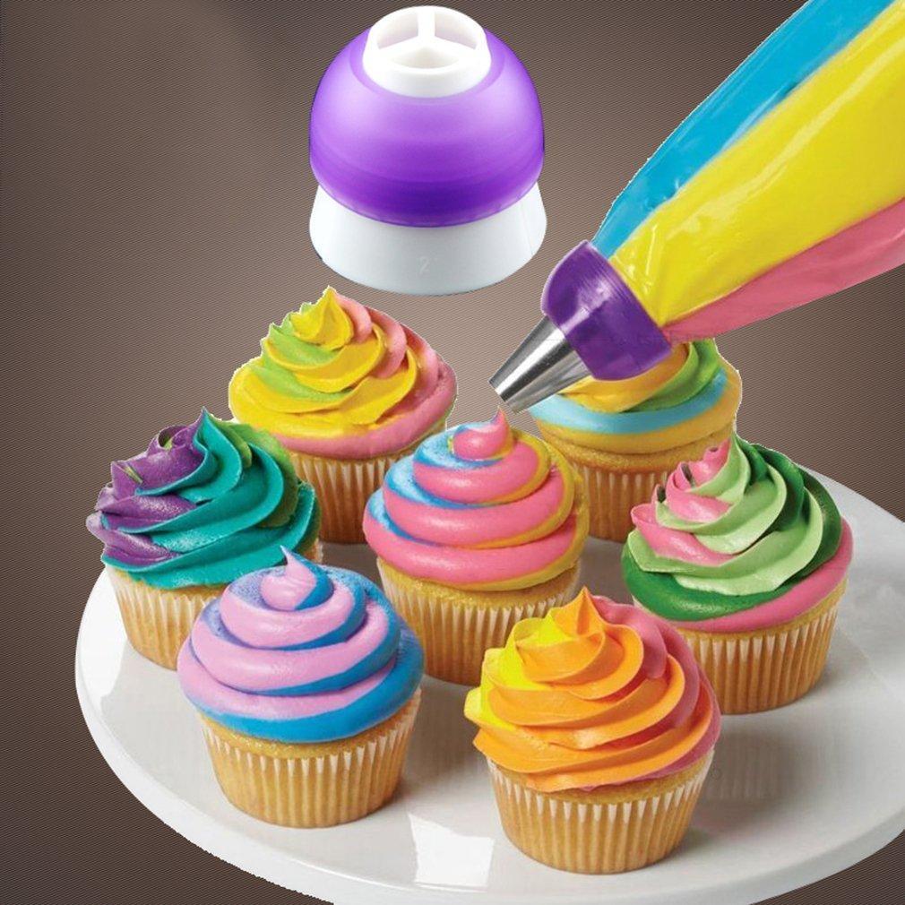 Icing Piping Decorating Nozzle Converter Adapter Fondant Cake Bakken Tool ZL & @