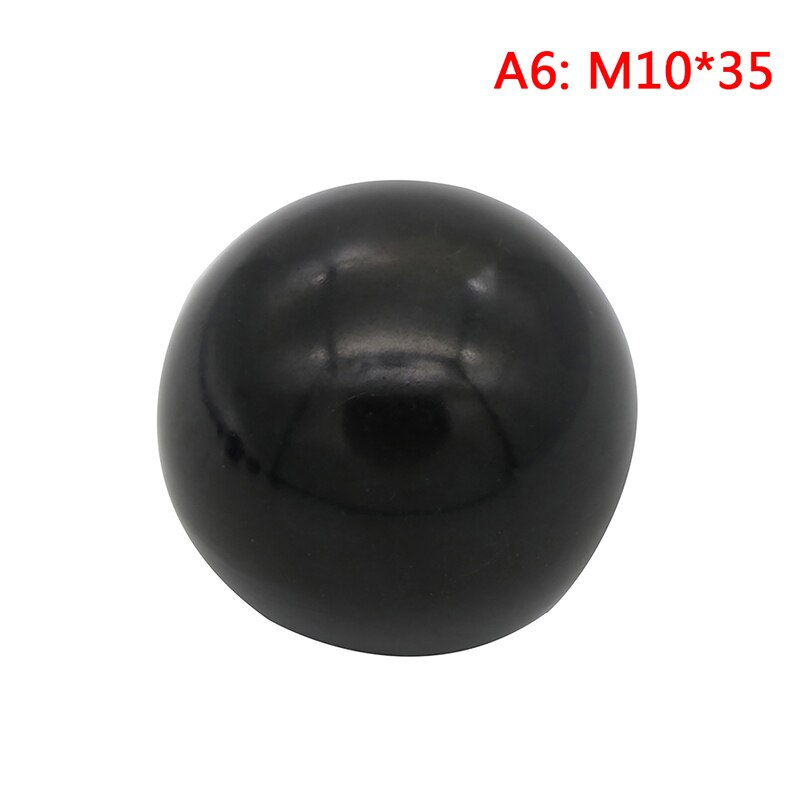 M4/m5/m6/m8/m10/m12 gevind sort plast fastspænding kobberkerneknap kugleformet hoved fastspændingsmøtrik knap 1 stk: A6