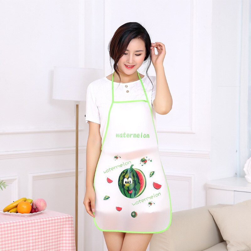 Delantales para adultos, 1 Uds bonita fruta de dibujo animado, a prueba de aceite, sin mangas, babero para barbacoa, delantal para mujer, para cocinar, para mujer, delantal impermeable,: 02
