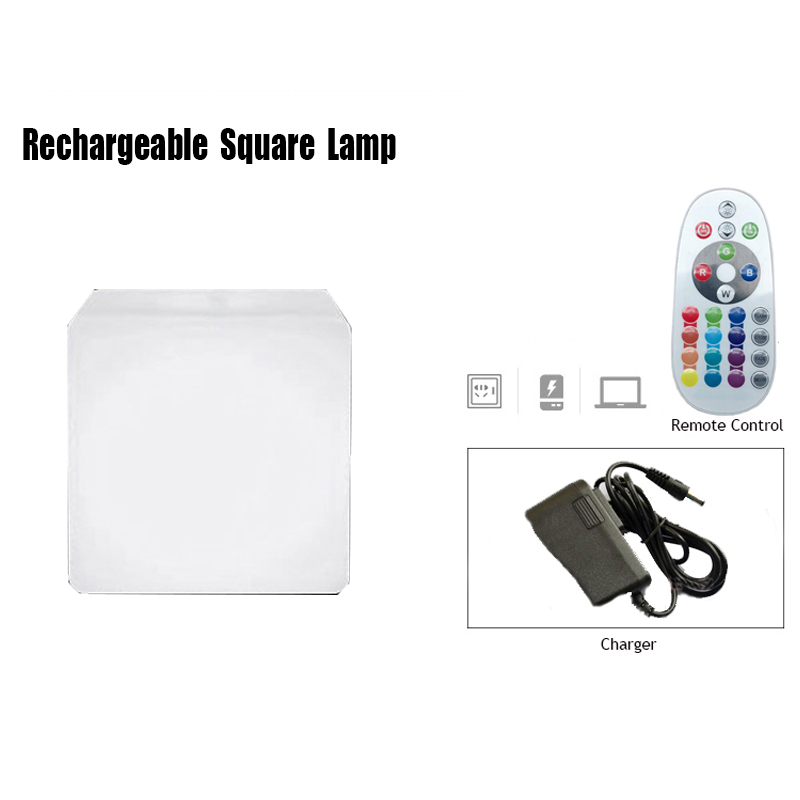 Remote Control LED Garden Light Night Lights Waterproof Outdoor Square Landscape Lawn Lamp Wedding Party Garland decor