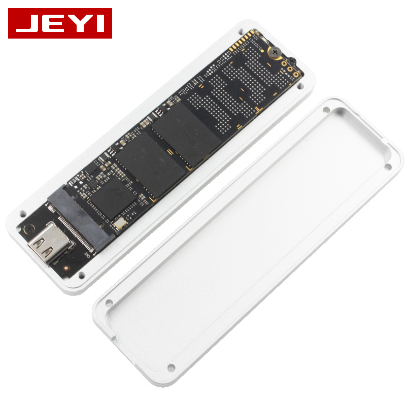 JEYI i9 NVME full aluminium TYPEC3.1 mobile hdd box optibay hdd case TYPE C3.1 JMS583 m. 2 USB3.1 M.2 PCIE SSD U.2 PCI-E TYPEC