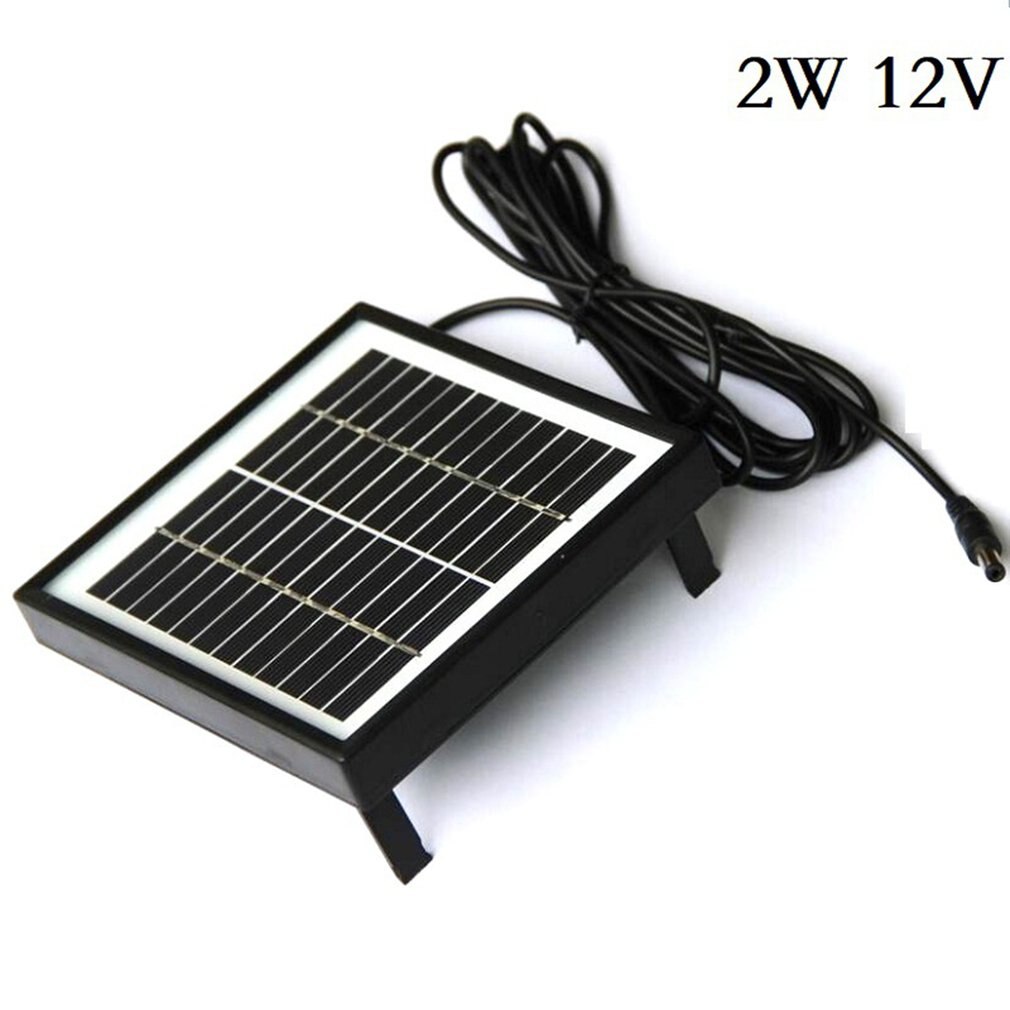 2W 12V Polycrystalline Solar Panel Laminate Glass Panel with Border DC3M Cable Solar Garden Panel