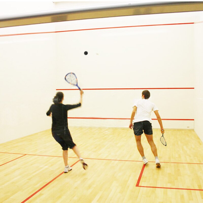 Naturlig sort gummi squash bold gul prik squash bolde træning hastighed sport begynder bola squash point bold to gule prikker