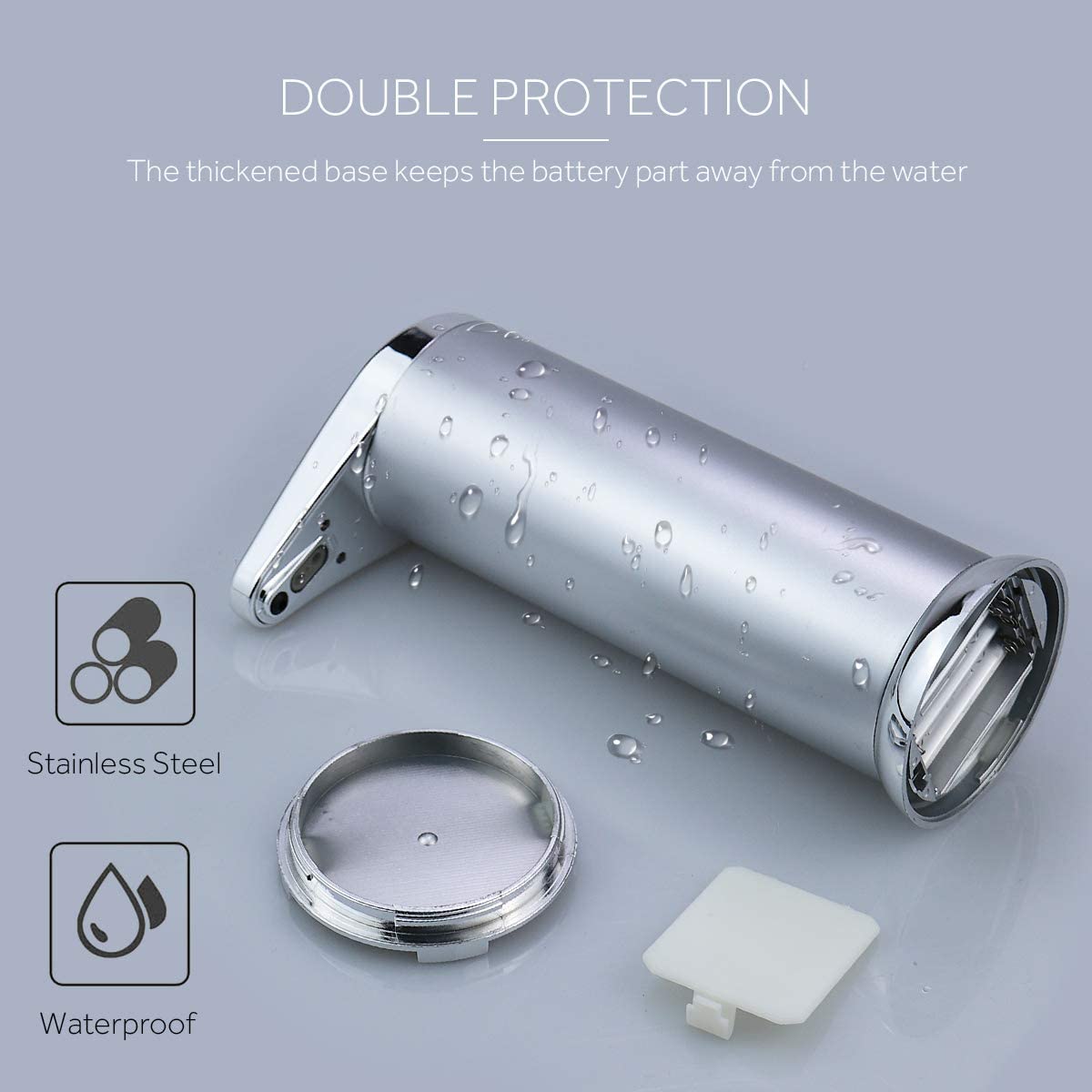 Automatic Stainless Steel IR Sensor Touchless Liquid Soap Dispenser for Kitchen Bathroom Home Silver Eco-Friendly Dispenser