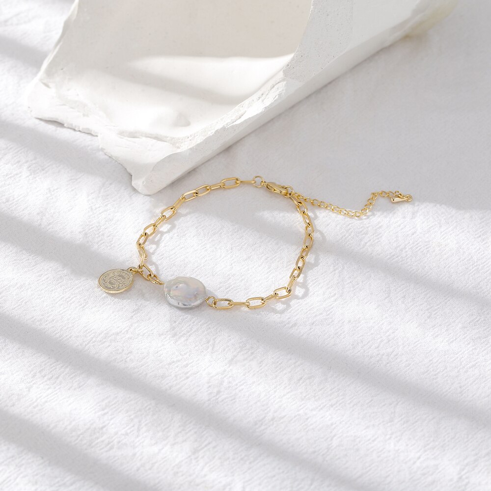 Yhpup naturel perles Portrait chaîne Bracelet Bracelet été bijoux pour femmes à la bijoux accessoires