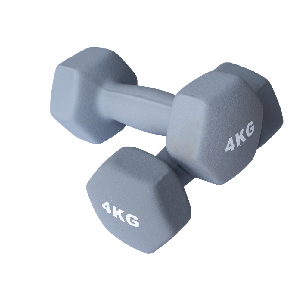 4KG Hex Matte Dumbbell Set Home Fitness Exercise Training Dumbbells