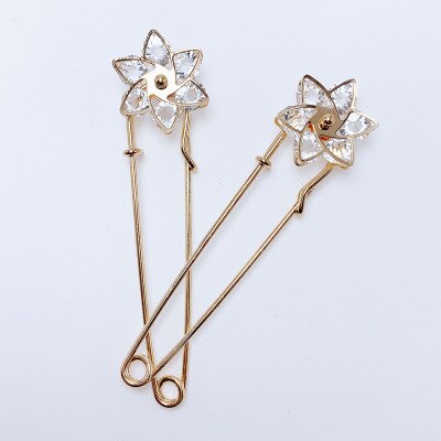 10 stuks kristallen strass broche jurk decoratie schattige gesp speld grote veiligheidsspeld kraag vrouwen sieraden voor kleding ornament: En