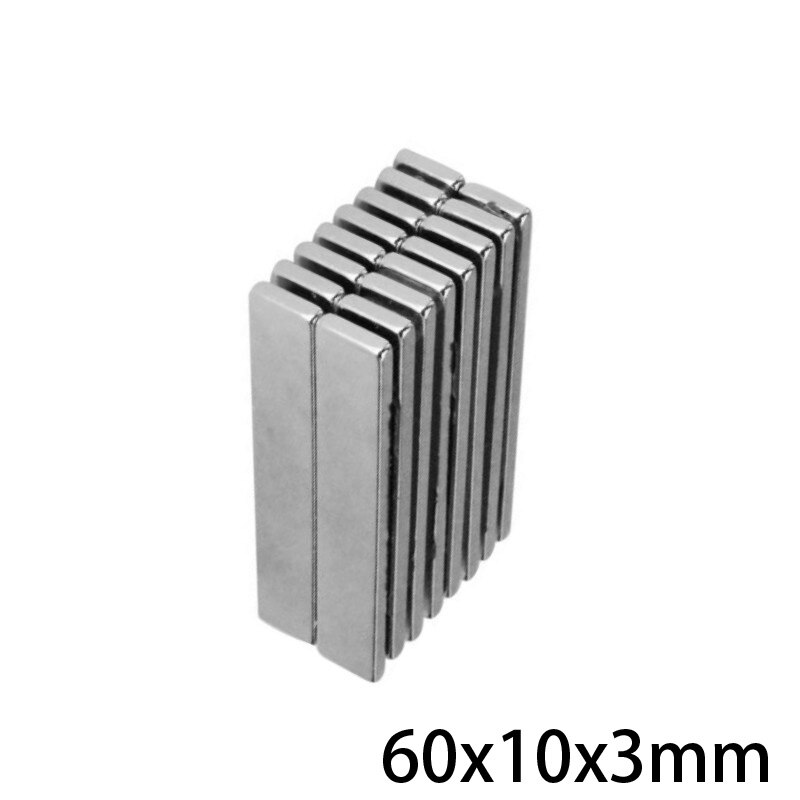 MAGNETE STARK GROSS, 60X10X3Mm Rechteckig Neodym Magnete Extra Stark