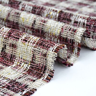 Vintage Autumn Winter Tweed Fabrics Multi Patterns Yarn Dyed Colorful Thread Woolen Fabrics For Sewing Suits Blazer Tissus: 42
