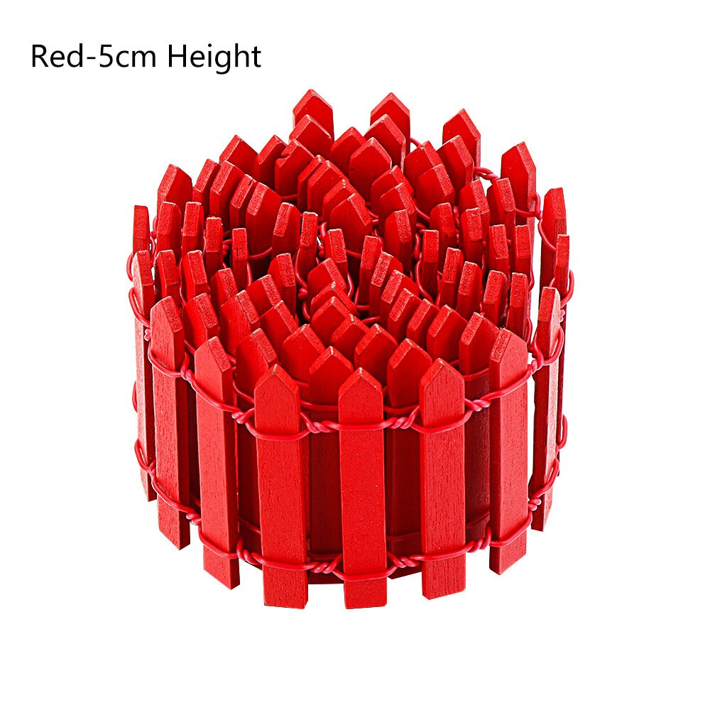 1m Mini Fence Barrier Wooden Craft Fence DIY Garden Kit Plant Flower Potted Landscape Decor Accessories Miniature Terrarium: 03