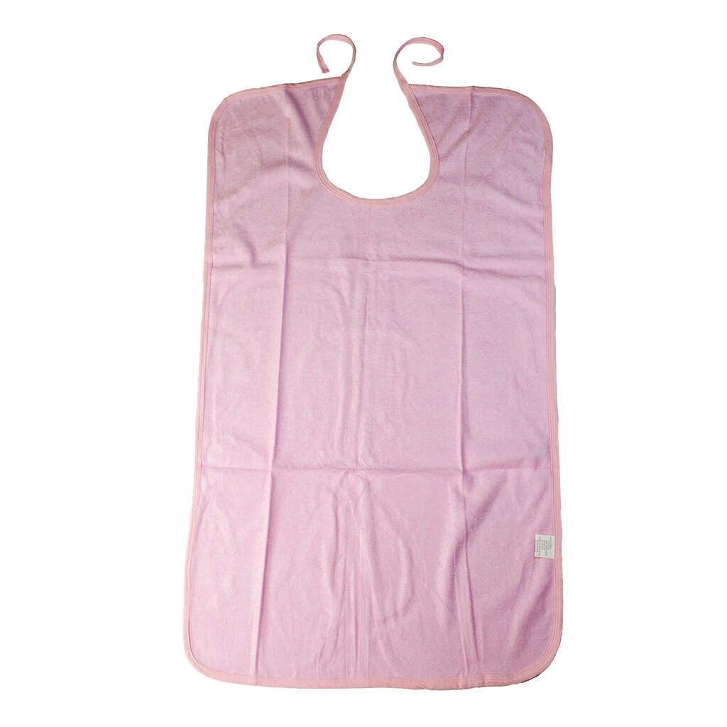 Waterproof Washable Adult Disability Bib Mealtime Cloth Protector Apron Pink